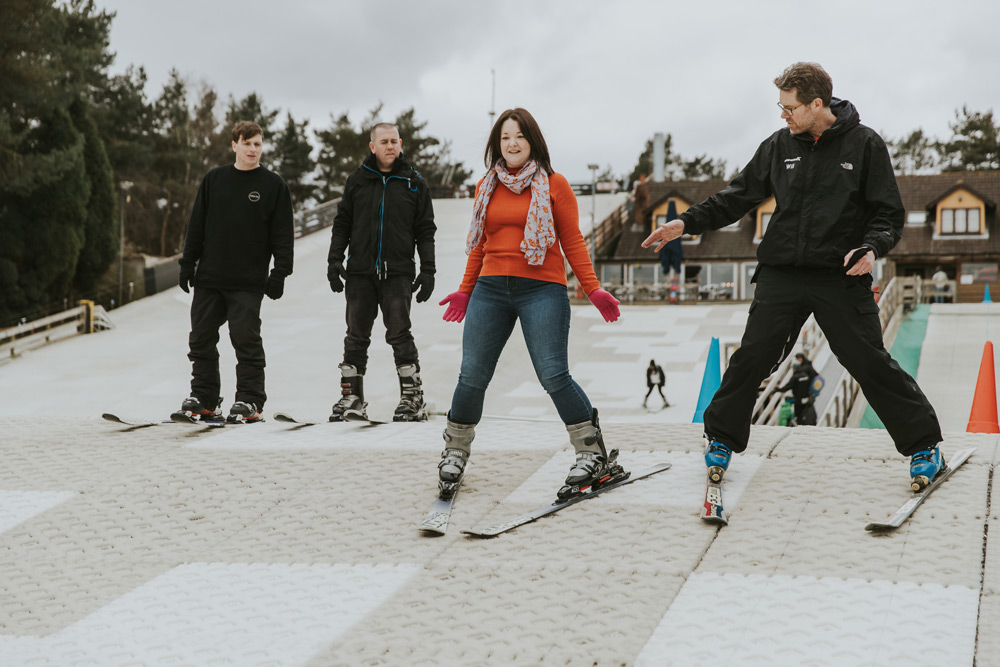 Group ski lessons at Snowtrax in Christchurch Dorset