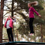 Trampolines in the Alpine Adventure Park at Snowtrax Dorset