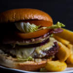 Bacon Cheese Burger at the Alpine Bistro in Dorset